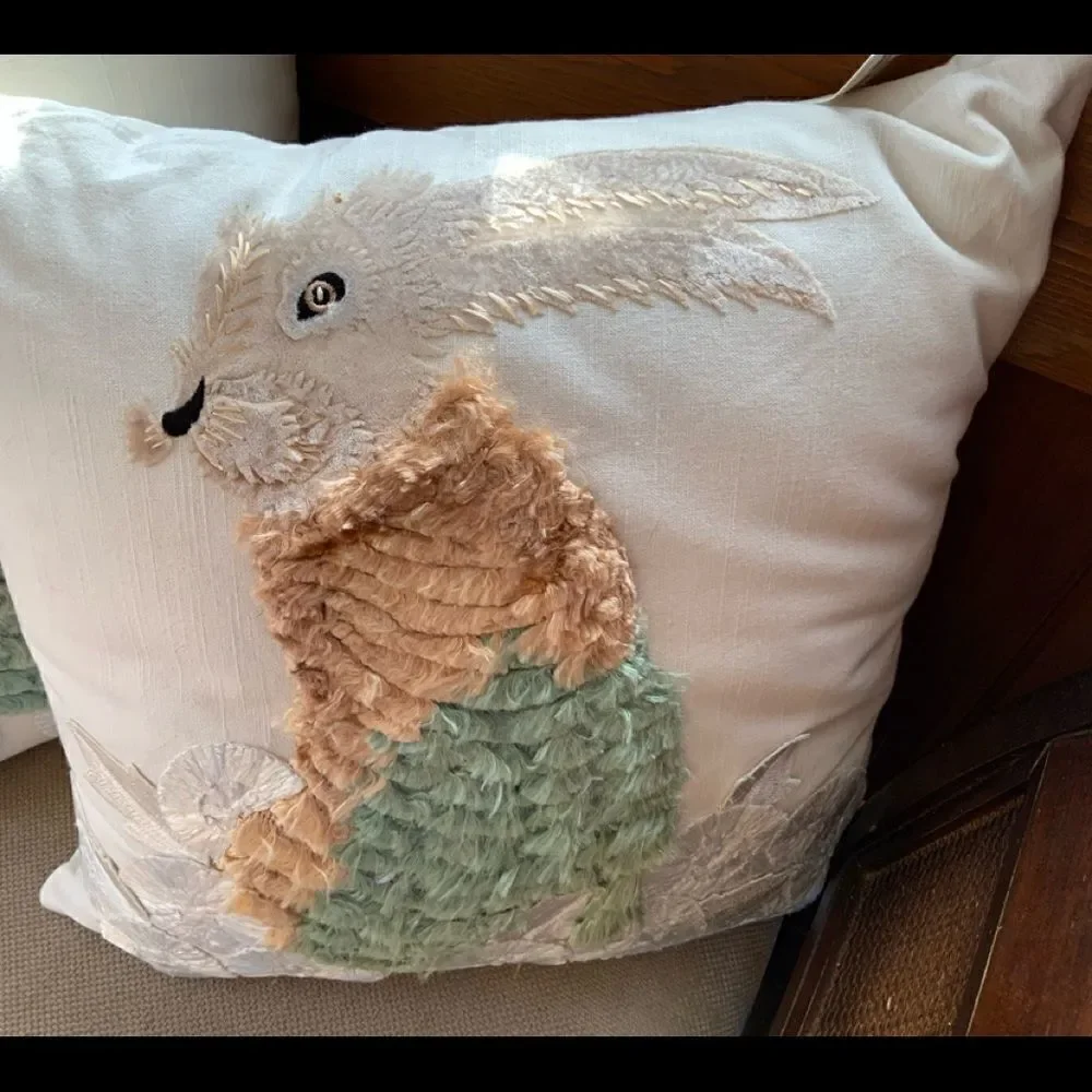 Anthropologie Bunny Accent Pillow